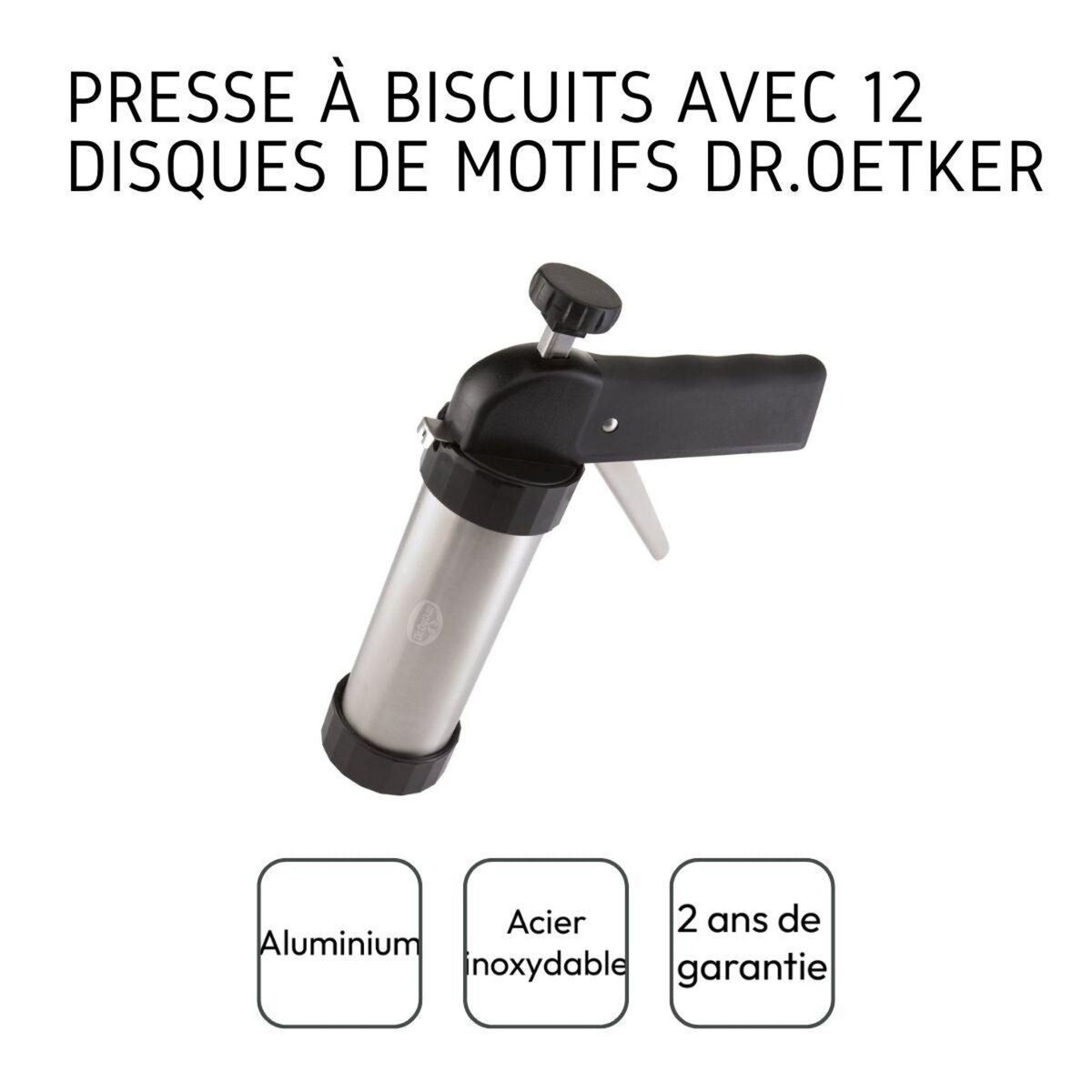 DR.OETKER Presse-biscuit et 12 disques de motifs Dr.Oetker Baker Edition