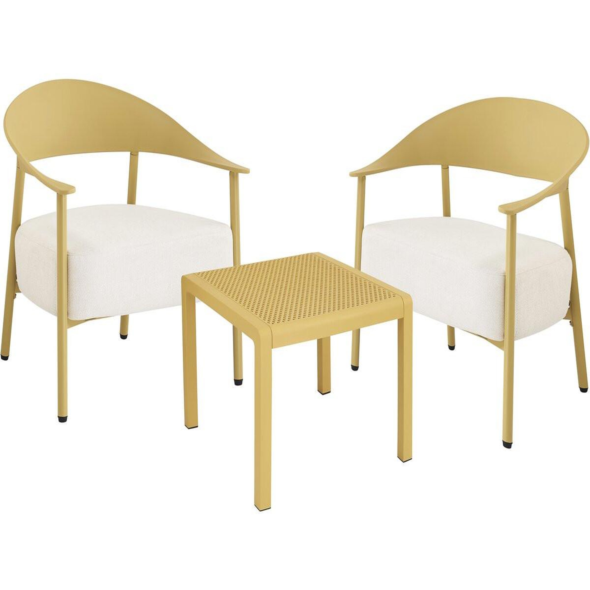 Habitat et Jardin Salon de jardin en métal et plastique  céora  - 2 places - jaune