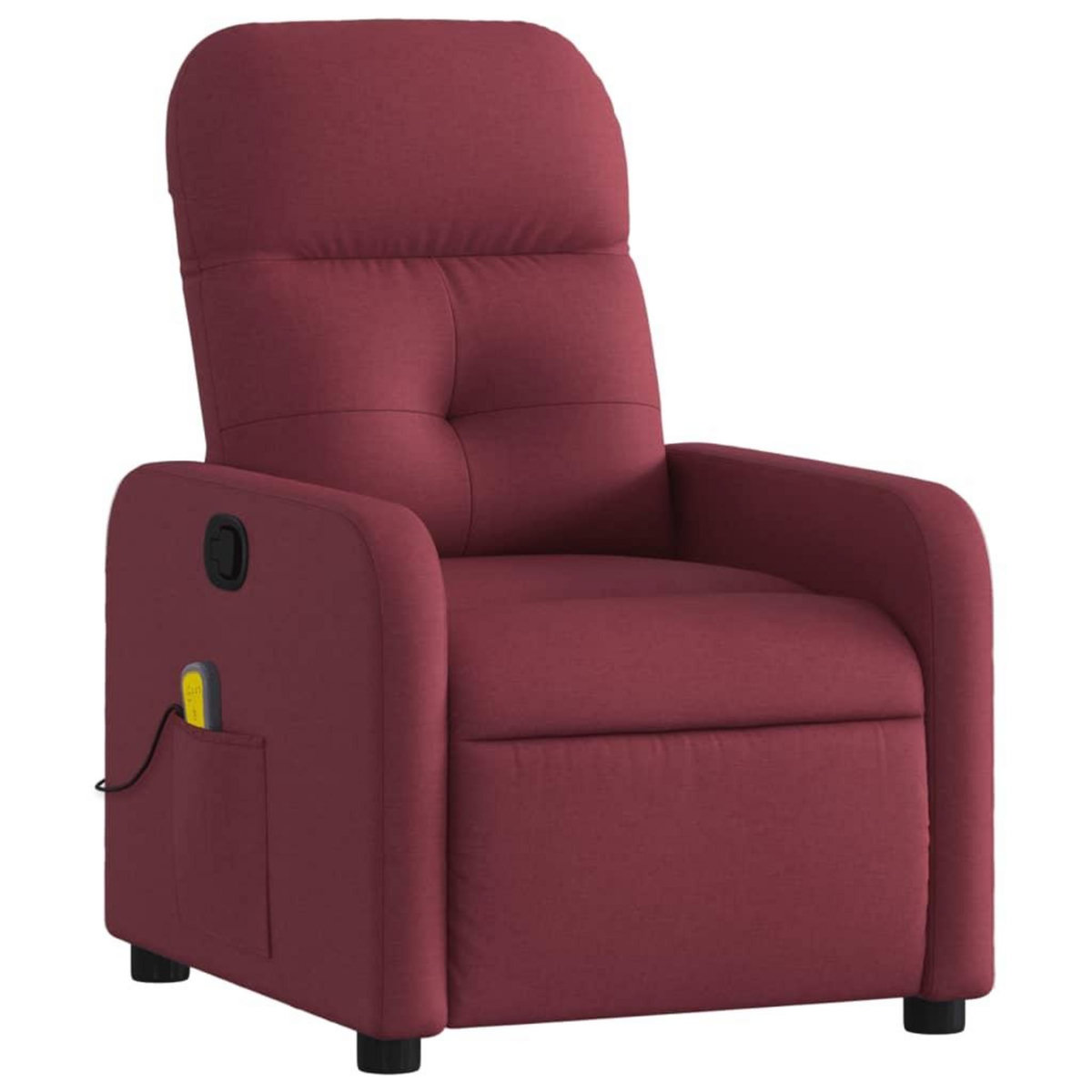 VIDAXL Fauteuil de massage inclinable Rouge bordeaux Tissu