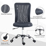 Voir la diapositive 4 : VINSETTO Vinsetto Chaise de bureau ergonomique hauteur réglable piètement chromé pivotant 360° revêtement gris foncé