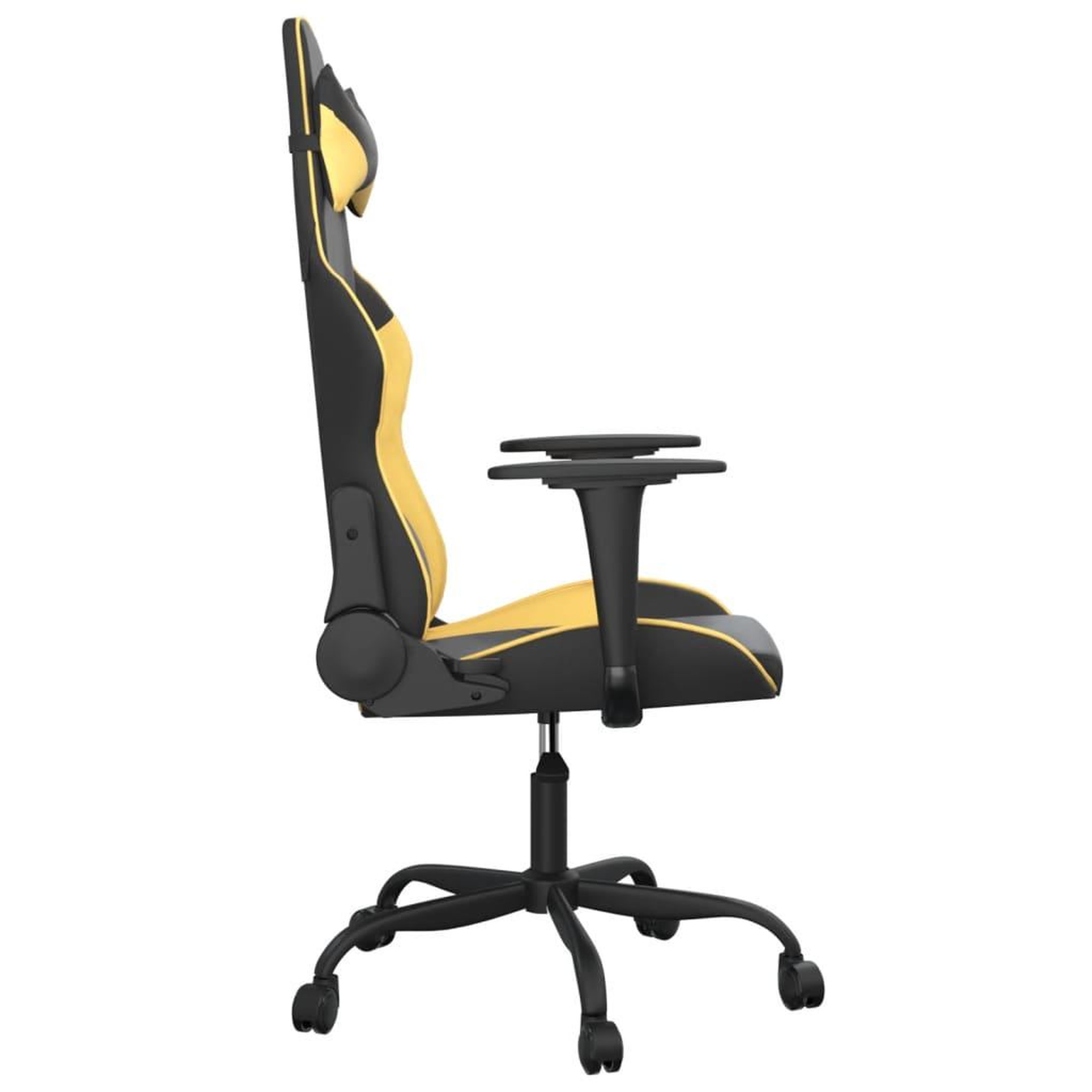 Voir la diapositive 4 : VIDAXL Chaise de jeu de massage Noir et dore Similicuir