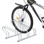 Voir la diapositive 2 : VIDAXL Support de vélo au sol autoportant pour 3 vélos acier galvanisé