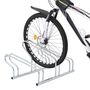 Voir la diapositive 2 : VIDAXL Support de vélo au sol autoportant pour 3 vélos acier galvanisé