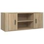 Voir la diapositive 2 : VIDAXL Meuble TV Chene sonoma 100x35x40 cm Bois d'ingenierie