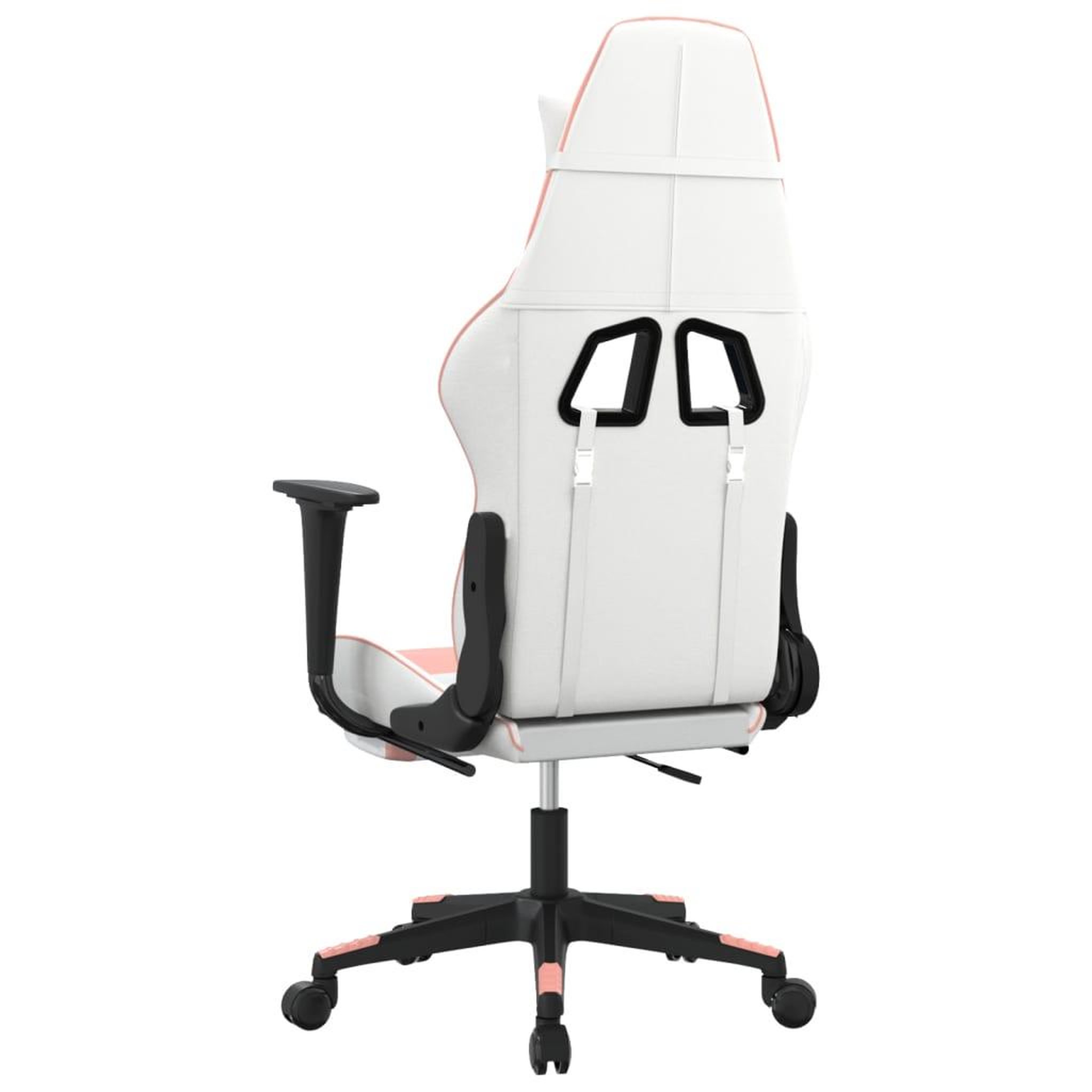 Voir la diapositive 5 : VIDAXL Chaise de jeu avec repose-pied Blanc et rose Similicuir