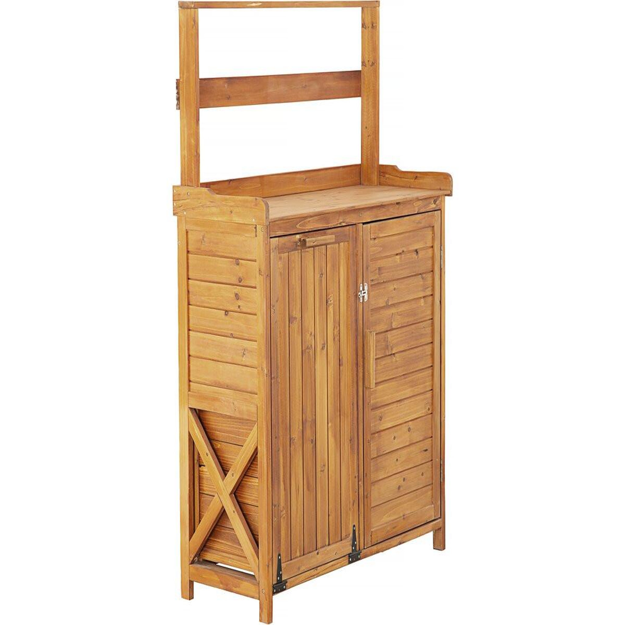 Habitat et Jardin Armoire de jardin en bois avec poubelle intégrée  lou  - marron