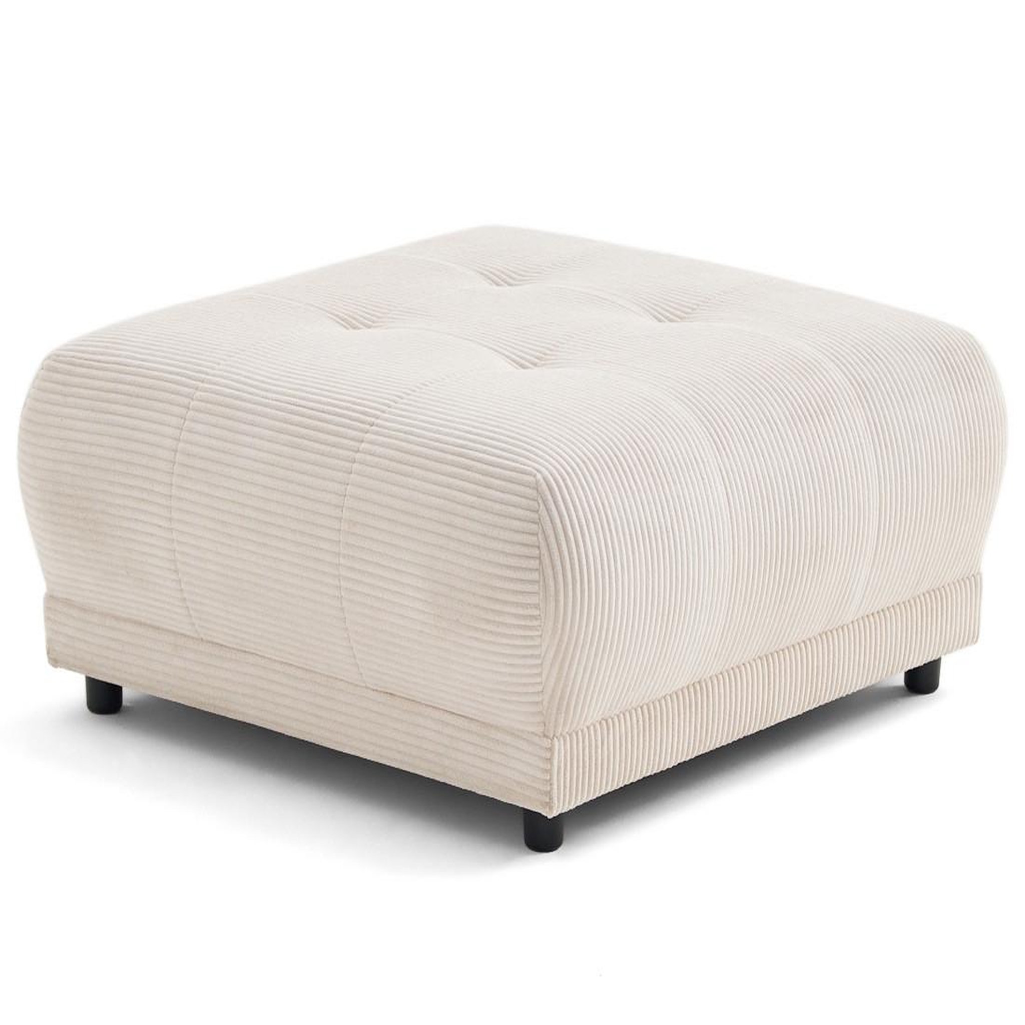 Voir la diapositive 1 : LISA DESIGN Amadora - pouf en velours côtelé