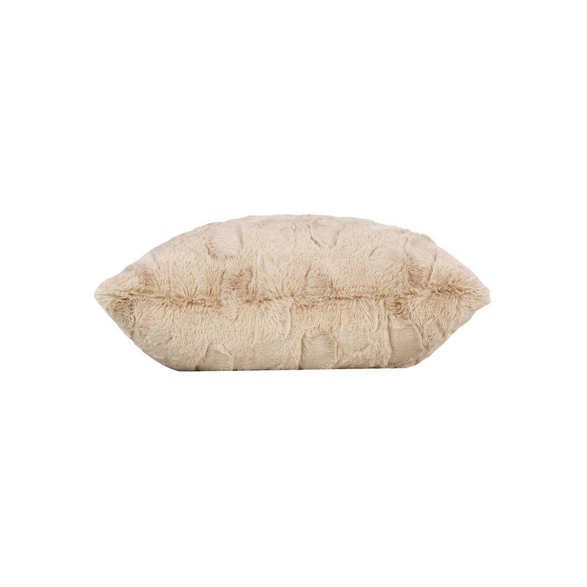 Voir la diapositive 2 : Douceur d'Intérieur Housse de coussin imitation fourrure  foxy  40x40cm sable