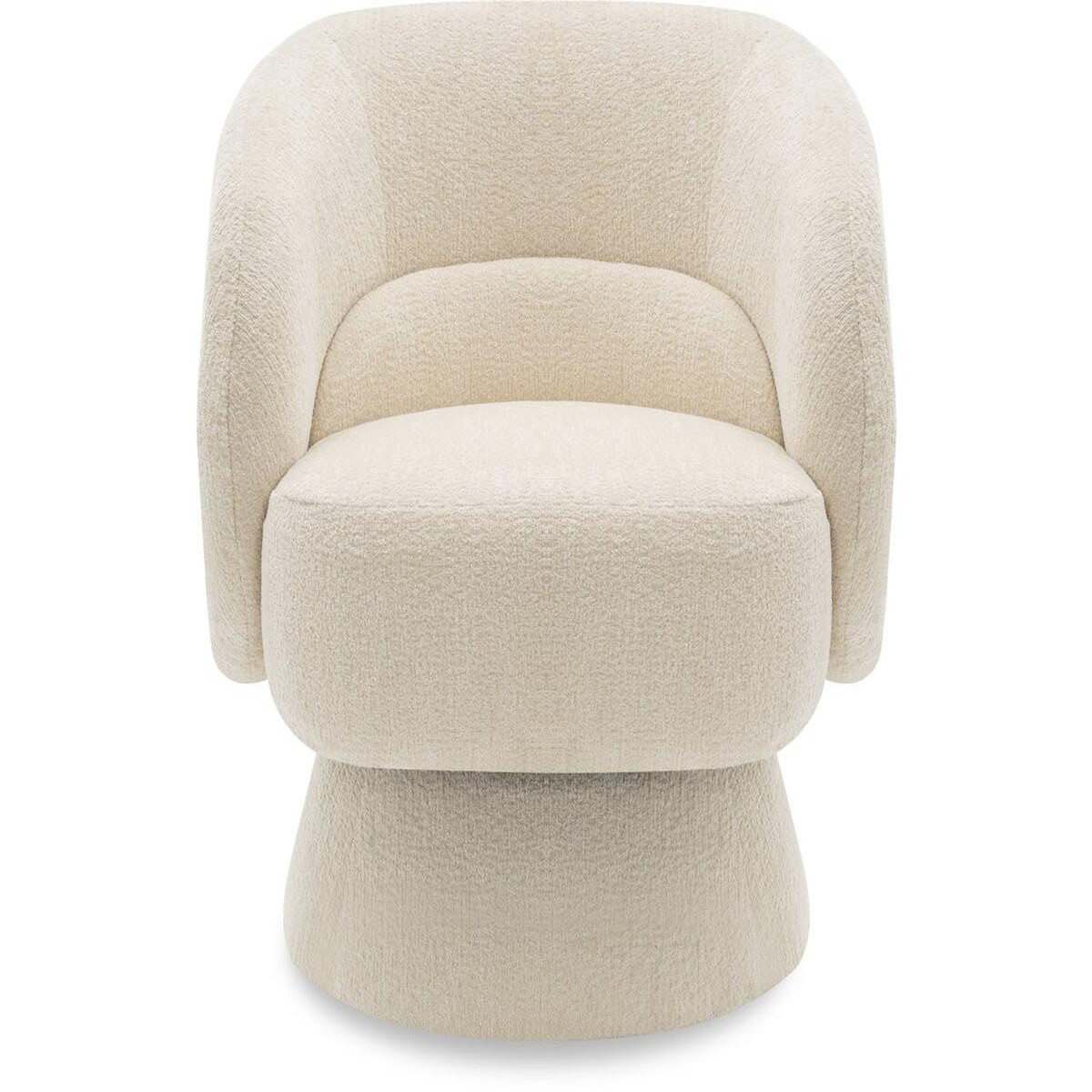 Habitat et Jardin Fauteuil pivotant en tissu bouclette  Franklin  - 74 x 75 x 75 cm - Beige