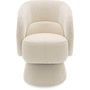 Voir la diapositive 4 : Habitat et Jardin Fauteuil pivotant en tissu bouclette  Franklin  - 74 x 75 x 75 cm - Beige