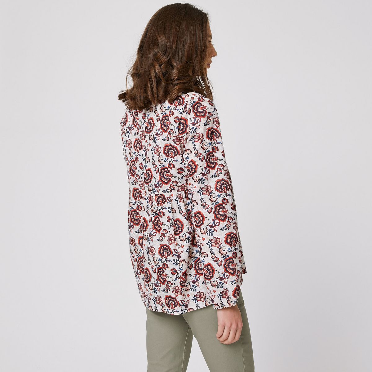 IN EXTENSO Blouse manches longues écru fleuri femme