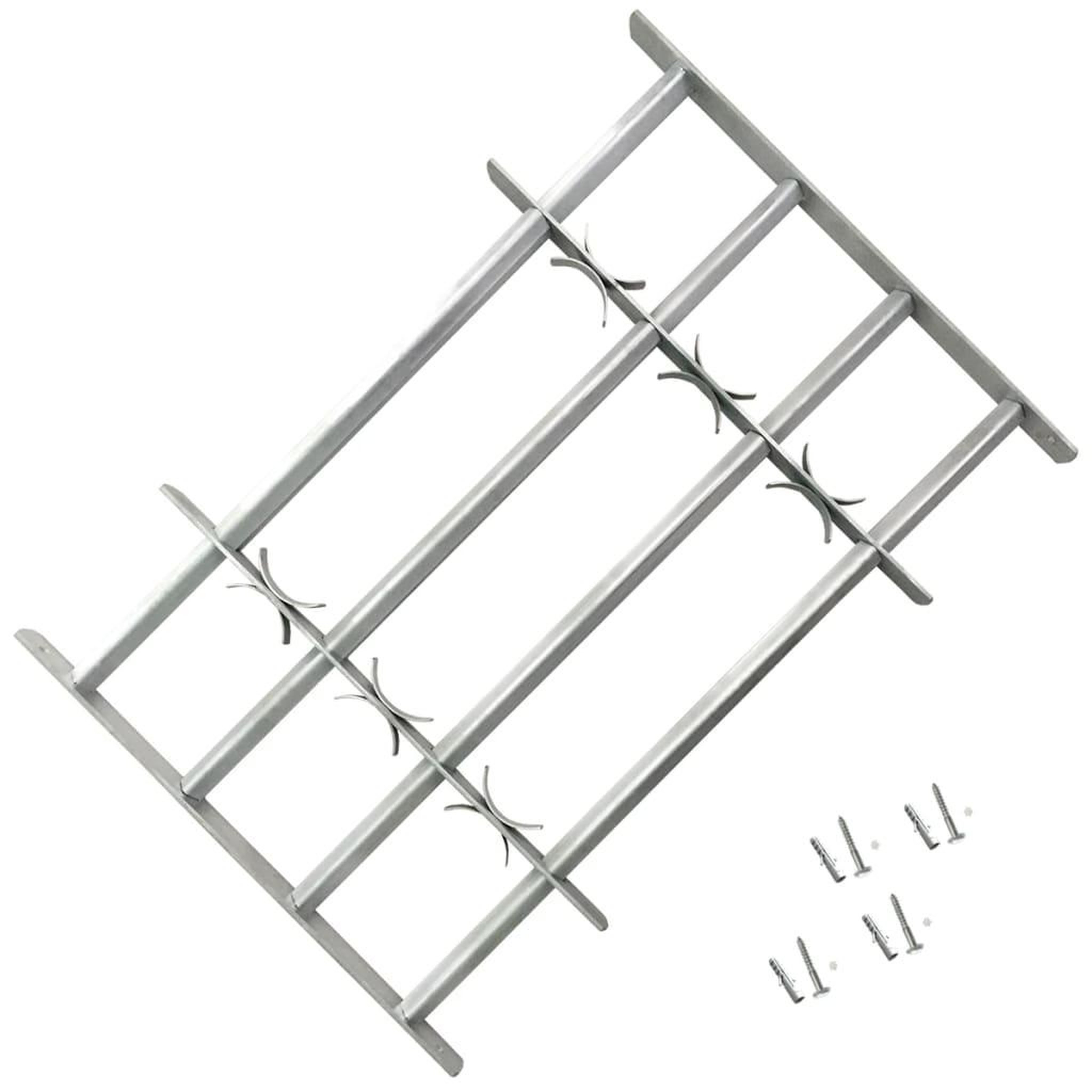 Voir la diapositive 1 : VIDAXL Grille reglable de securite de fenetres et 4 barres 500-650 mm