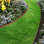 Voir la diapositive 4 : ID MARKET Bordurette de jardin flexible 10 M terracotta hauteur 5 CM + 30 piquets