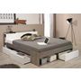 Voir la diapositive 2 : Lit double adulte 160x200 cm avec rangements BOOST