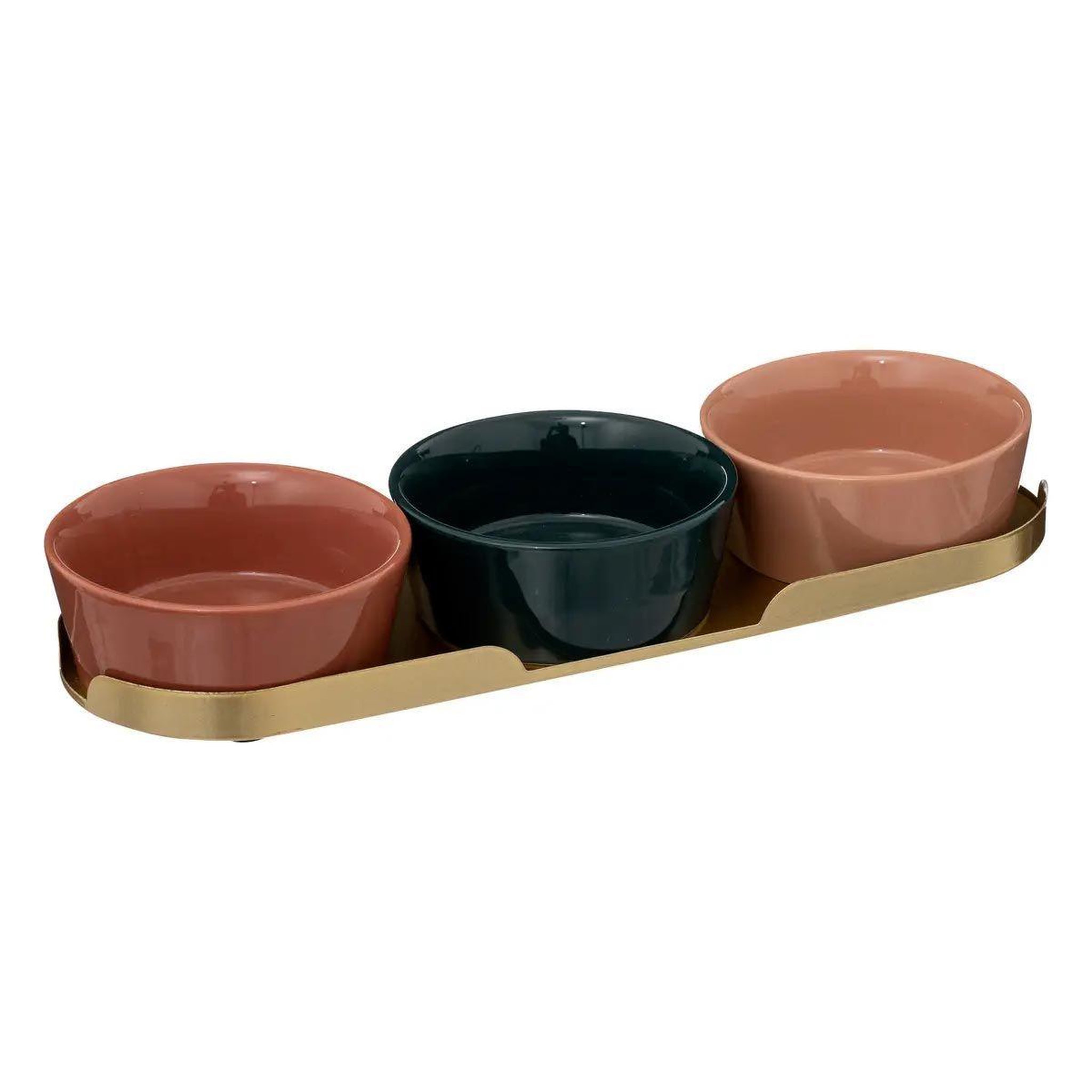 SECRET DE GOURMET Service apéritif 4 pièces  col  31cm multicolore