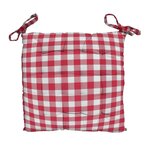 SOLEIL D'OCRE Dessus de chaise capitonné en coton 40x40x5 cm VICHY, par Soleil d'Ocre