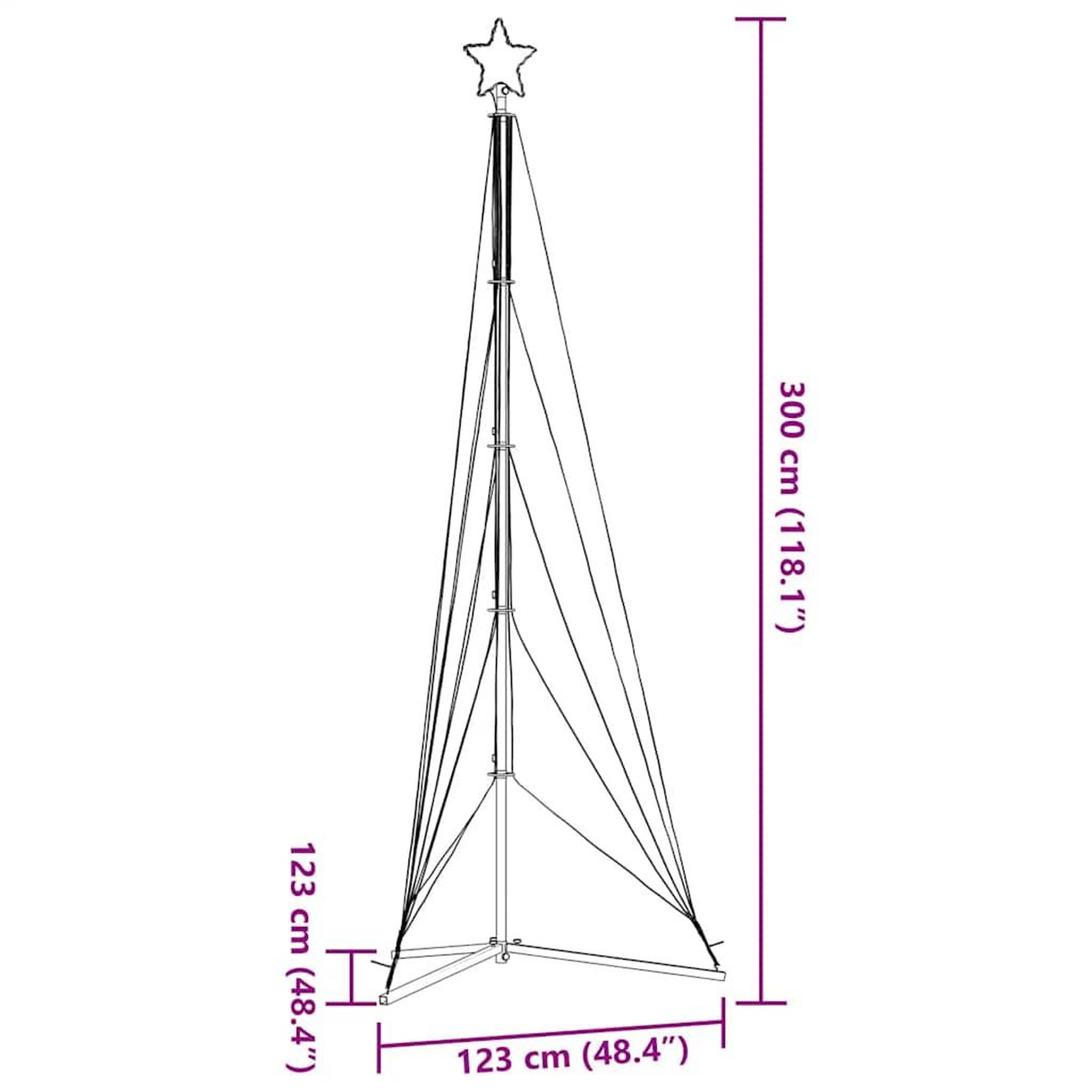 Voir la diapositive 6 : VIDAXL Sapin de Noël a LED 525 LED blanc chaud 302 cm
