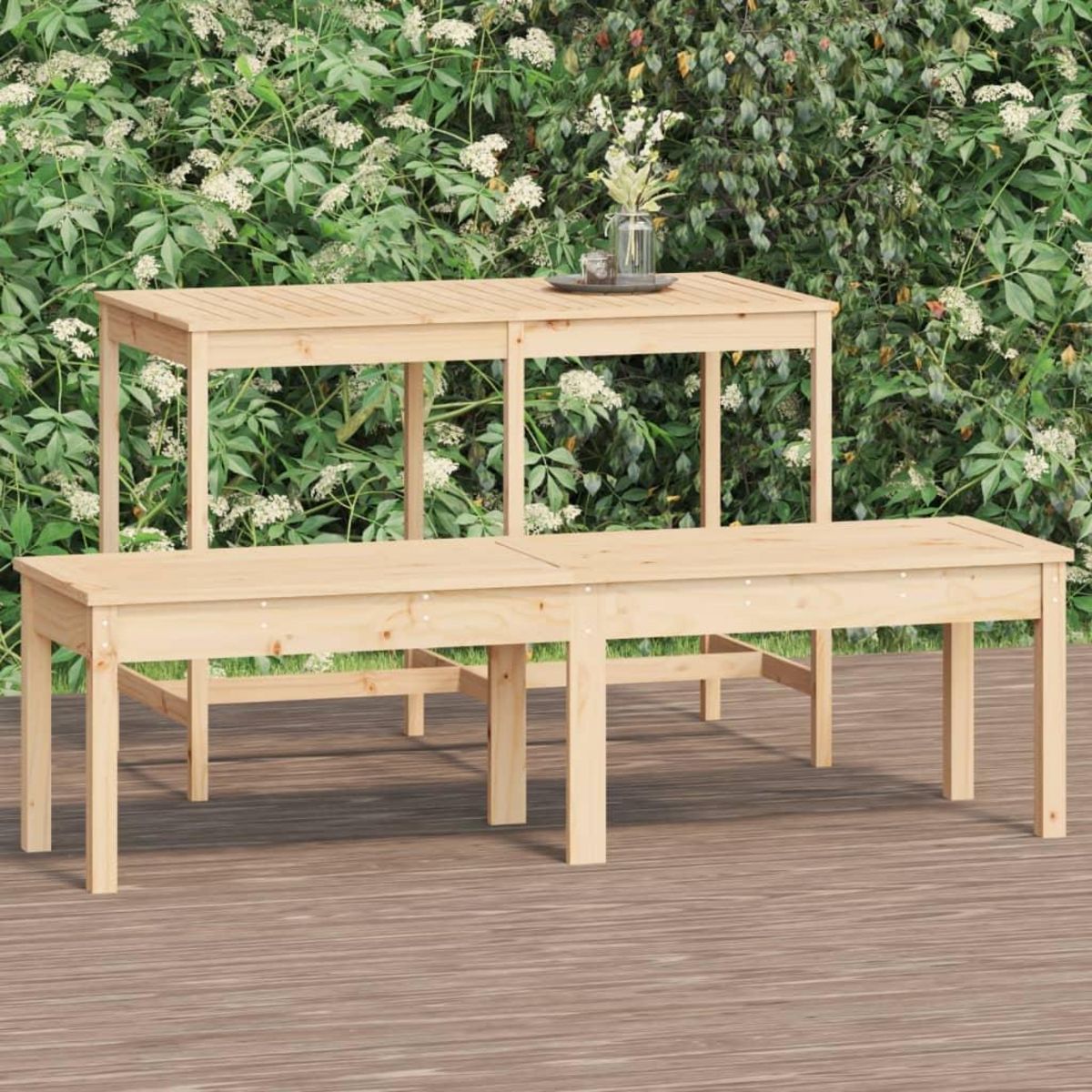 VIDAXL Banc de jardin a 2 places 159,5x44x45 cm bois massif de pin