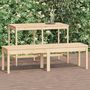 Voir la diapositive 1 : VIDAXL Banc de jardin a 2 places 159,5x44x45 cm bois massif de pin