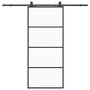 Voir la diapositive 2 : VIDAXL Porte coulissante kit de quincaillerie noir 90x205 cm verre ESG