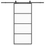 Voir la diapositive 2 : VIDAXL Porte coulissante kit de quincaillerie noir 90x205 cm verre ESG