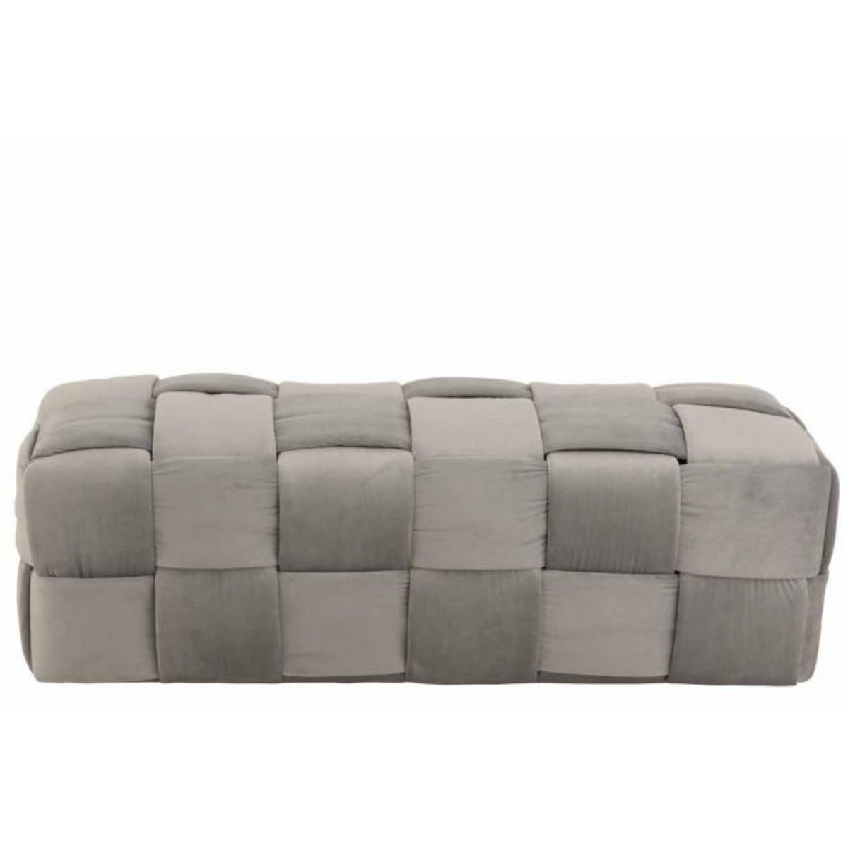 Paris Prix Pouf Design  3 Personnes  120cm Gris Clair