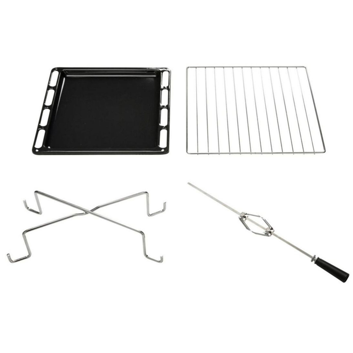 Glem Piano de cuisson gaz 66l 5 feux inox/noir - ga960pcgix