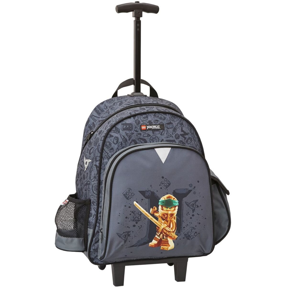 LEGO Sac à dos à roulettes noir et or NINJAGO