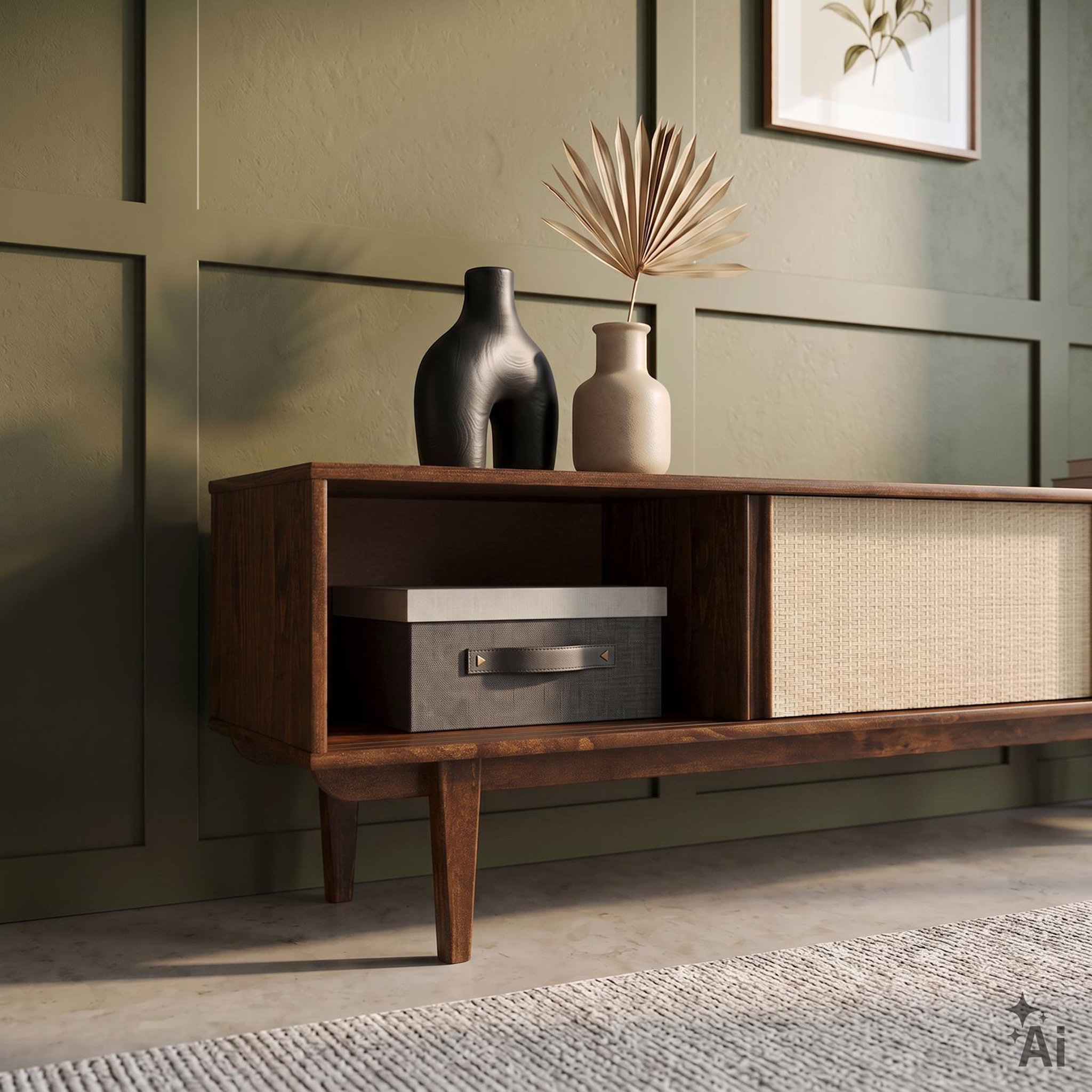 Voir la diapositive 5 : IDIMEX Meuble TV SIMONA L 175 cm en bois massif