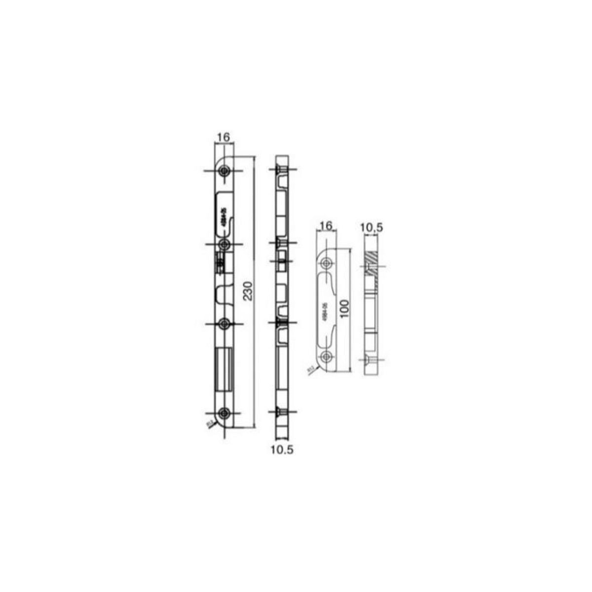 VACHETTE Jeu de gâches pour serrure Série 20000 ou 10000 gauche VACHETTE 16709000