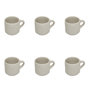 Voir la diapositive 1 : SECRET DE GOURMET Lot de 6 Tasses à Café Expresso en Céramique  Adèle  8cl Blanc