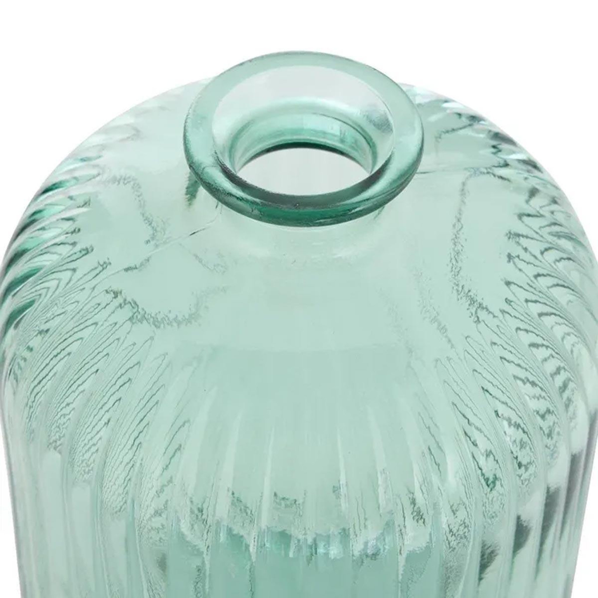 Voir la diapositive 2 : ATMOSPHERA Vase design en verre strié  luz  23cm vert