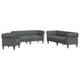 Voir la diapositive 2 : VIDAXL Ensemble de canapes 3 pcs gris fonce tissu