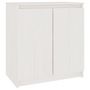 Voir la diapositive 2 : VIDAXL Armoire laterale blanc 60x36x65 cm bois de pin massif