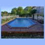 Voir la diapositive 3 : Ubbink Piscine hors sol en bois octogonale liner bleu 4 x 6,10-H1,20 m AZURA