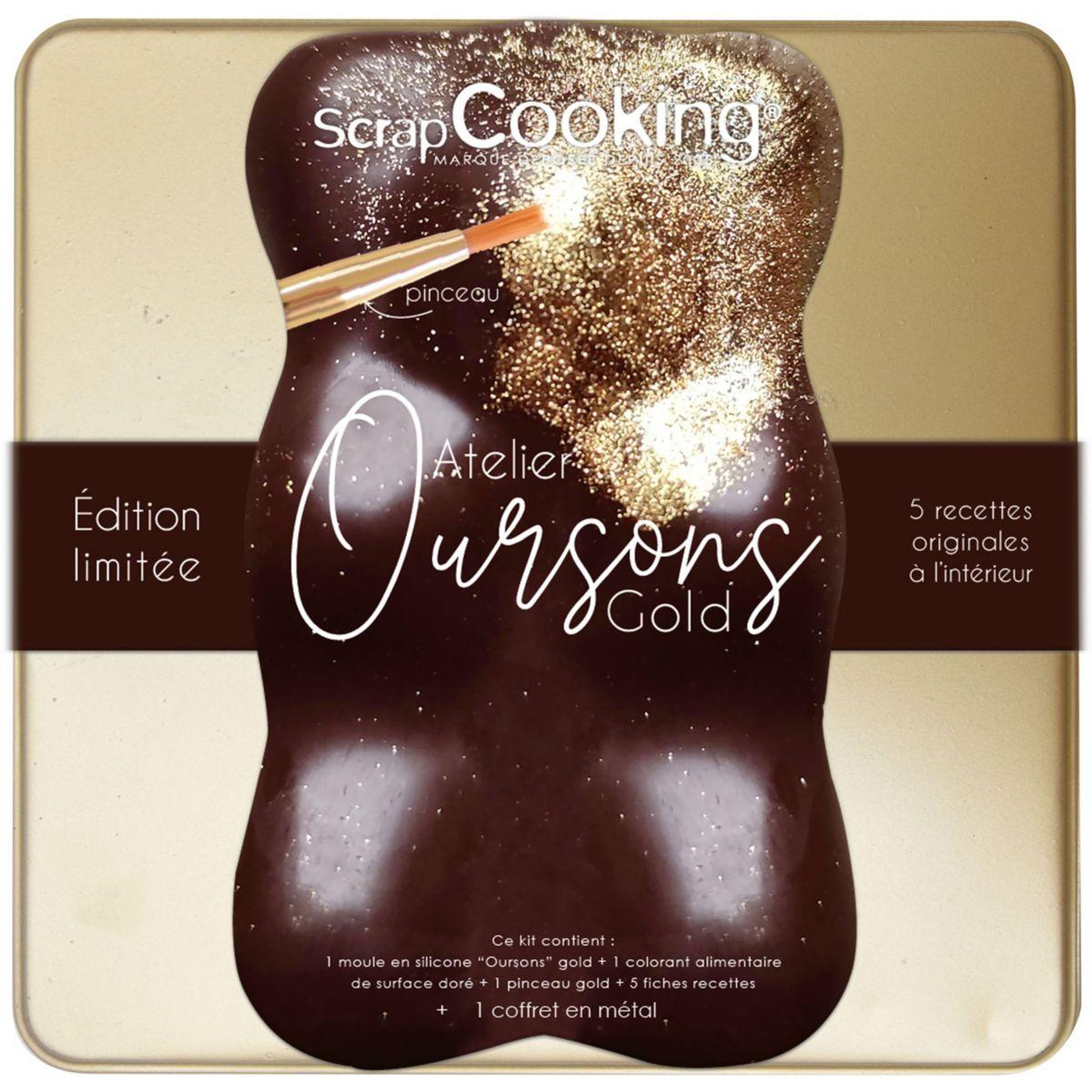 Voir la diapositive 1 : SCRAPCOOKING Moule à biscuits Oursons gold limited edition