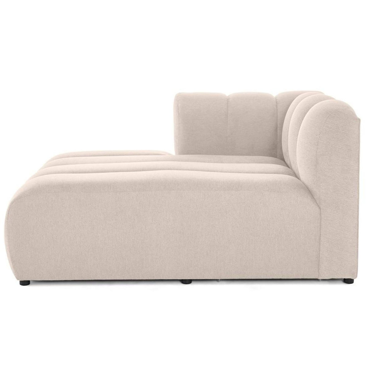 LISA DESIGN Debbie - module d'assise méridienne gauche en tissu texturé