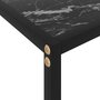 VIDAXL Table console Noir 60x35x75 cm Verre trempe
