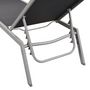 Voir la diapositive 4 : VIDAXL Chaises longues lot de 2 avec table acier et textilene noir
