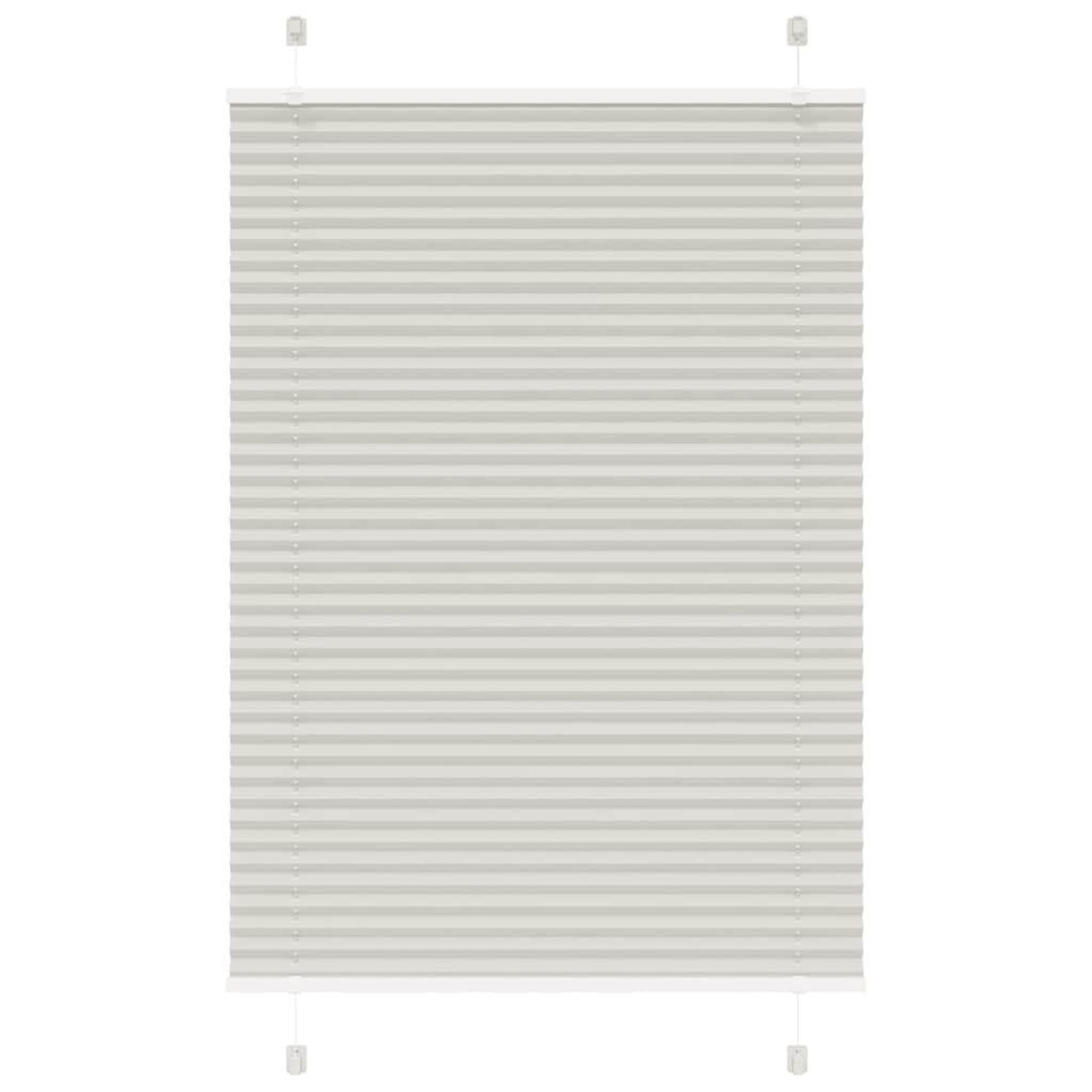 VIDAXL Store plisse gris clair 100x100 cm largeur du tissu 99,4cm