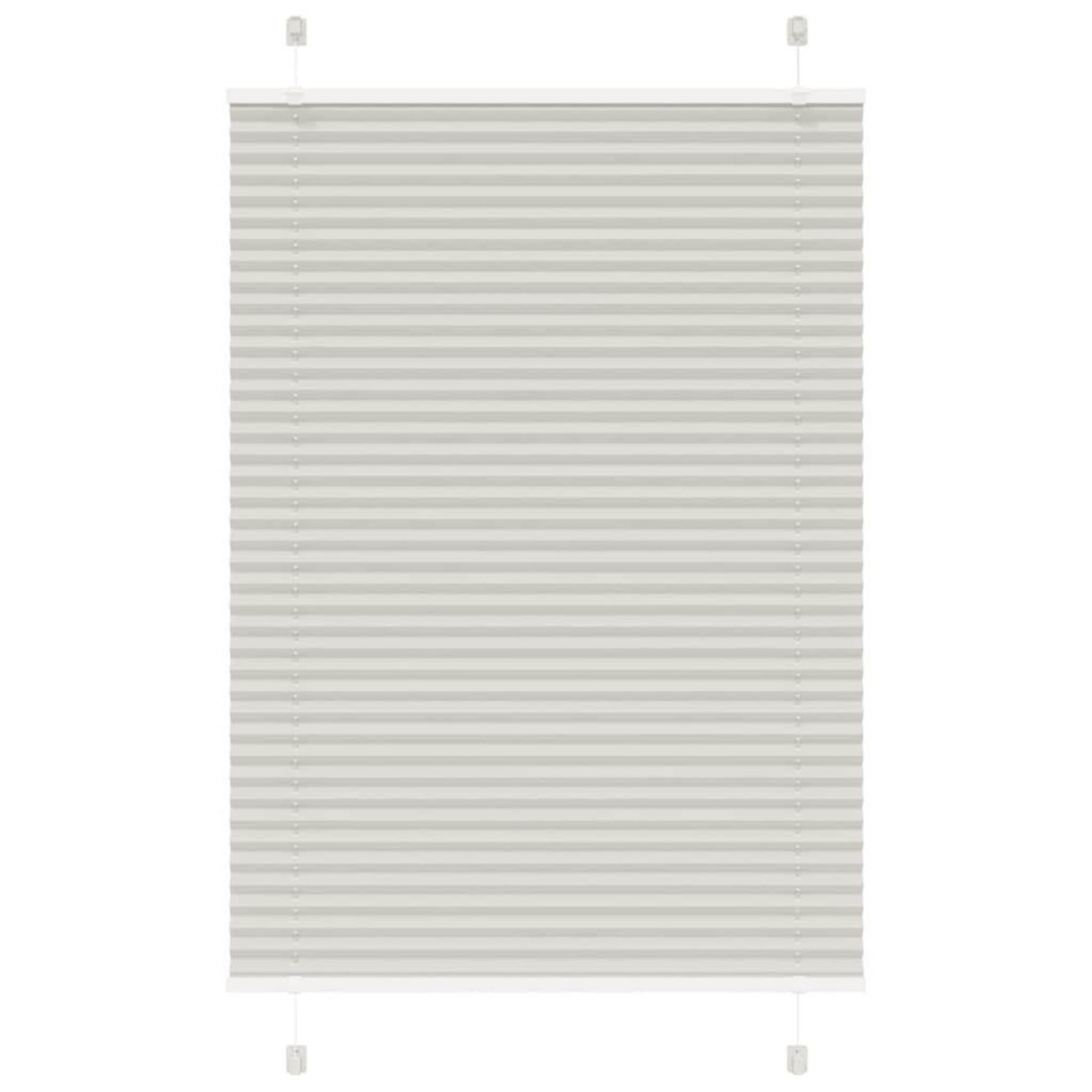 VIDAXL Store plisse gris clair 100x100 cm largeur du tissu 99,4cm