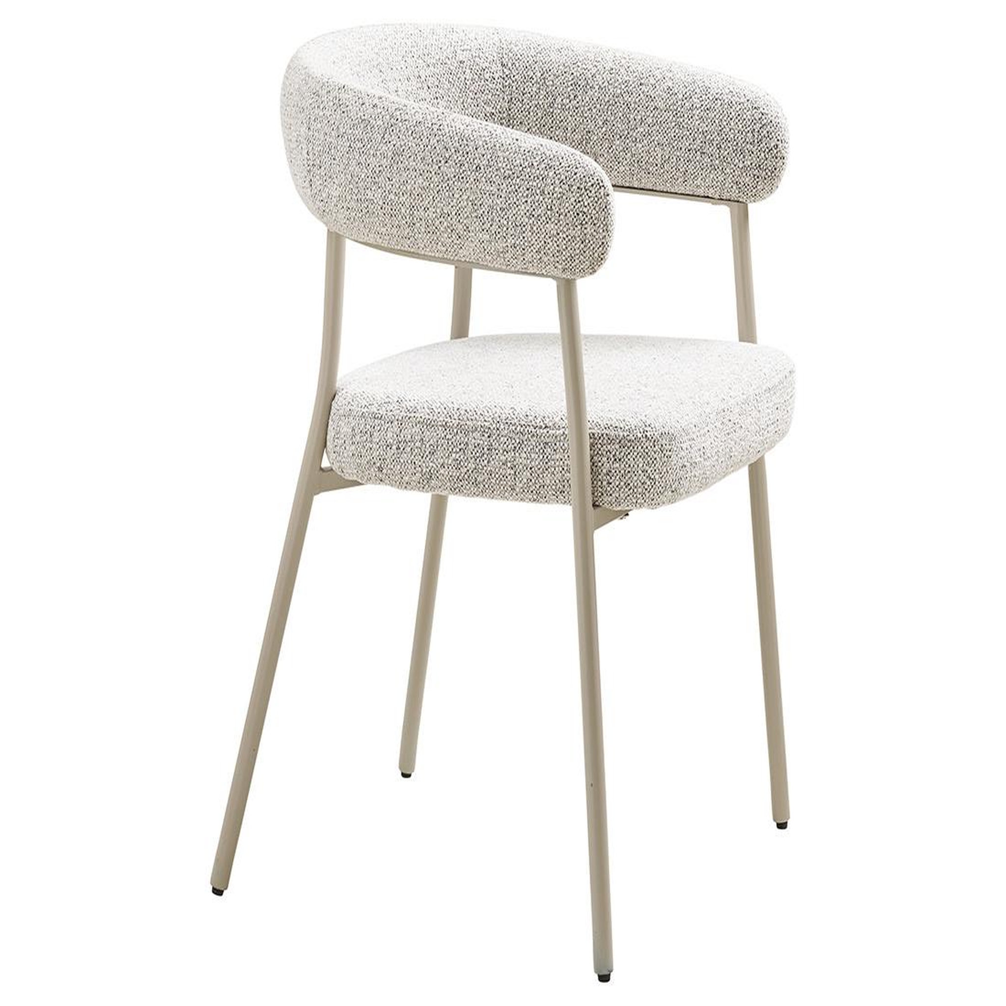 Voir la diapositive 6 : BEST MOBILIER Sadie - lot de 2 chaises fsc  100% en tissu texturé - pieds en acier