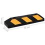 Voir la diapositive 6 : VIDAXL Butoirs de stationnement 2 pcs 56x15x10 cm Caoutchouc