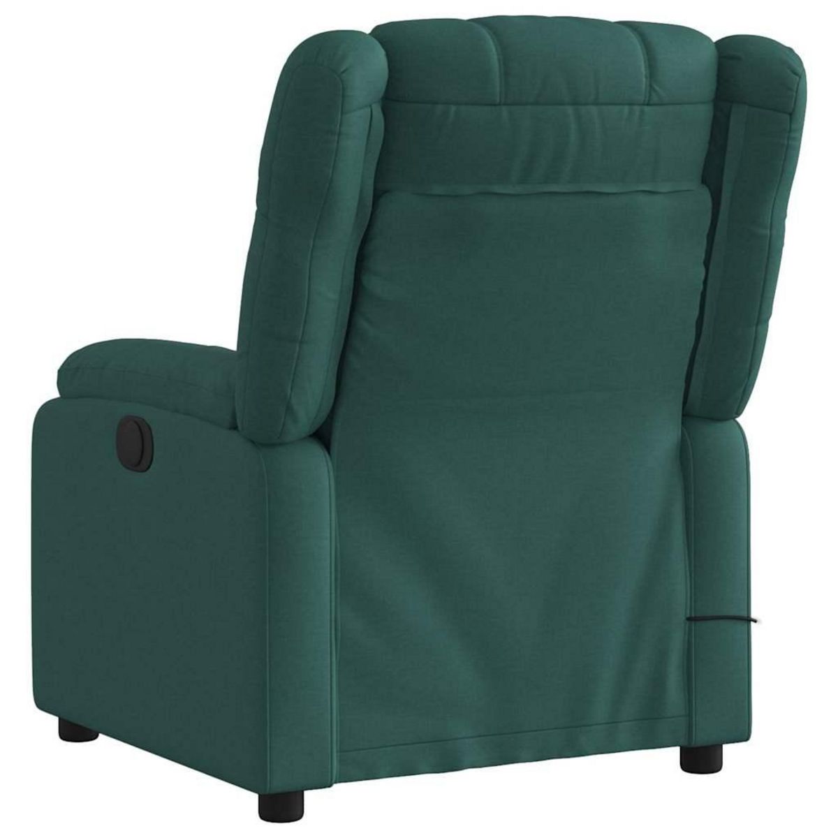 VIDAXL Fauteuil de massage inclinable electrique Vert fonce Tissu