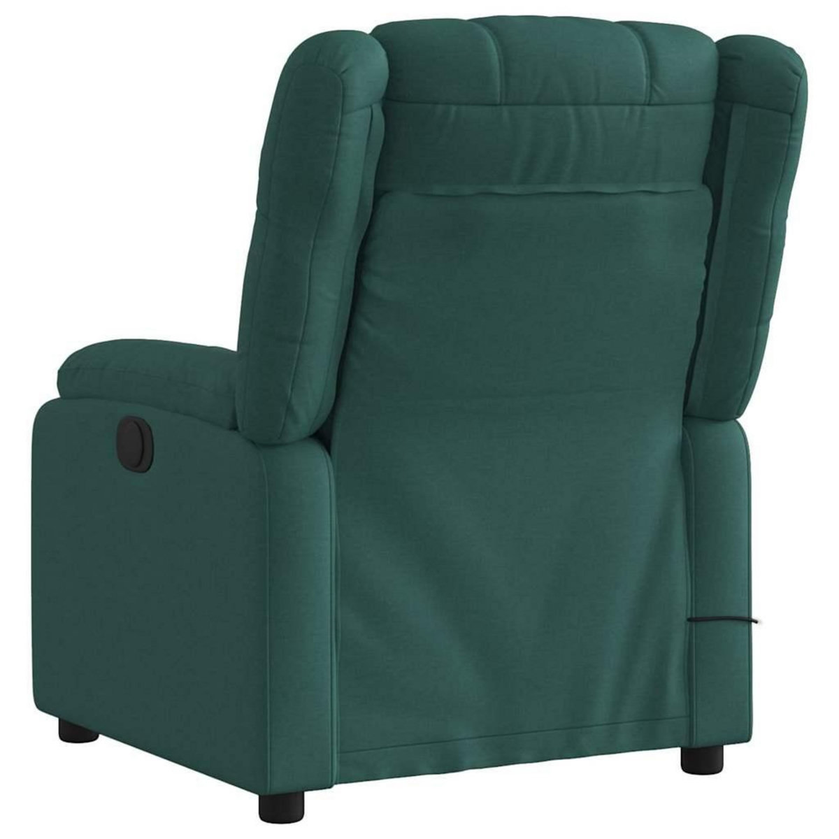 VIDAXL Fauteuil de massage inclinable electrique Vert fonce Tissu