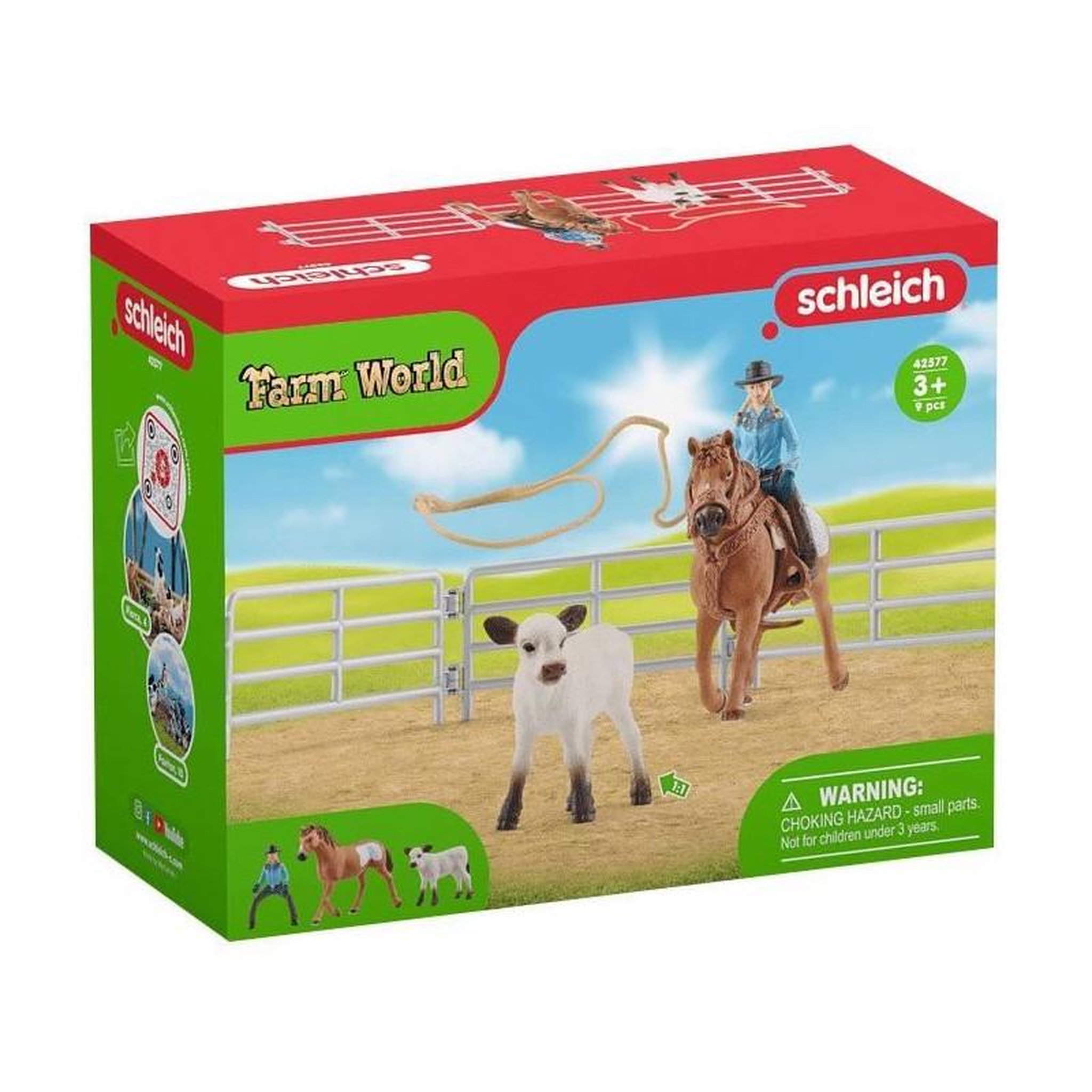Voir la diapositive 3 : Schleich Equipe de Cowboy et leurs lassos - SCHLEICH - 42577 - A partir de 3 ans