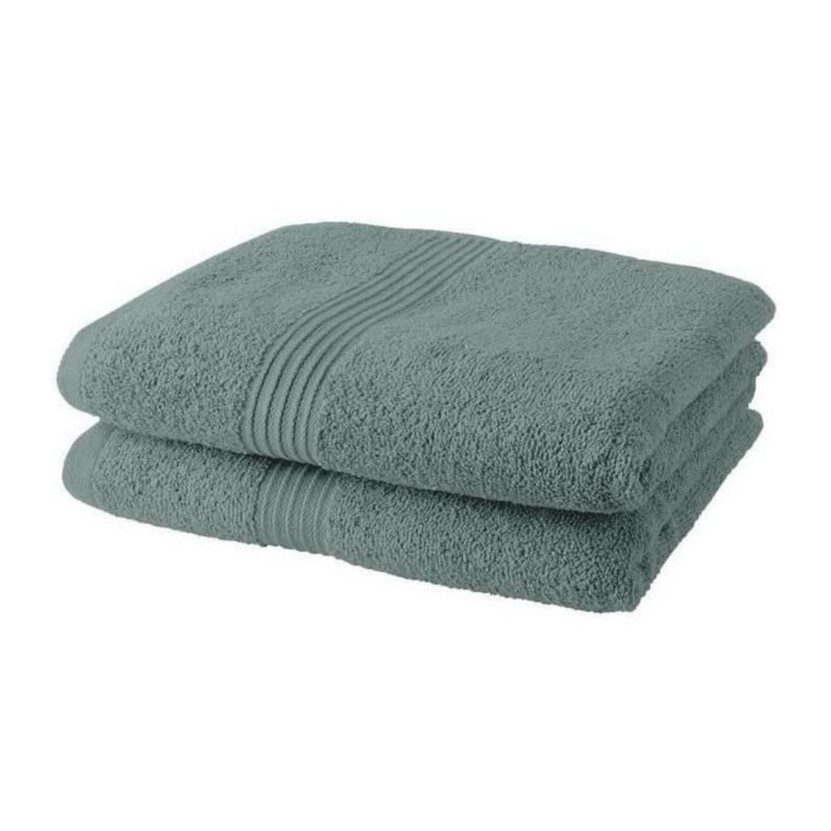 Today Lot de 2 serviettes de toilette TODAY 50x90 cm 100% Coton - Celadon