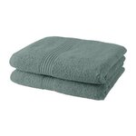 Today Lot de 2 serviettes de toilette TODAY 50x90 cm 100% Coton - Celadon