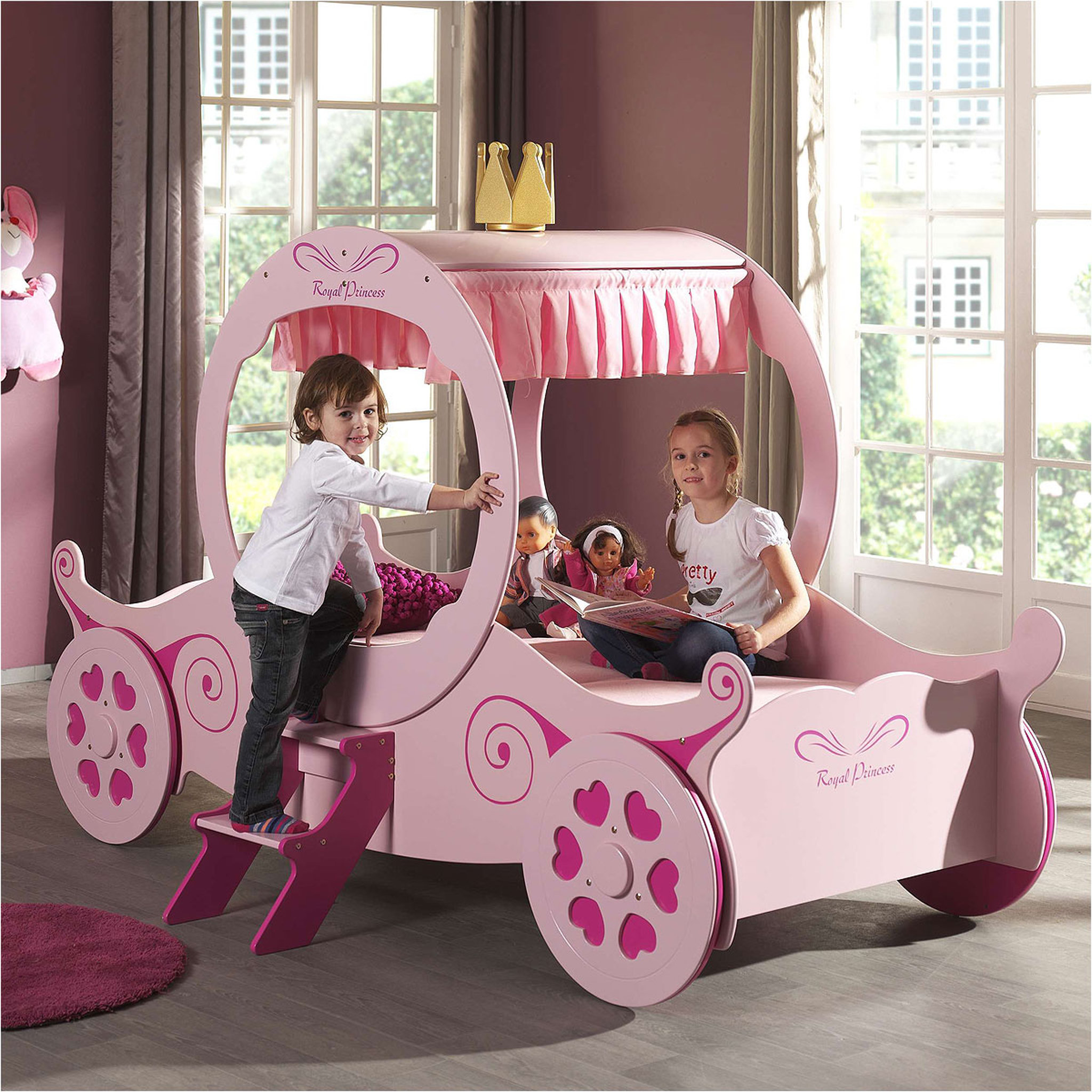 Voir la diapositive 2 : Lit enfant PRINCESSE KATY 90 x 200 cm
