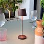 Voir la diapositive 2 : Lumisky Lampe de table sans fil EMILY Marron Aluminium H25cm